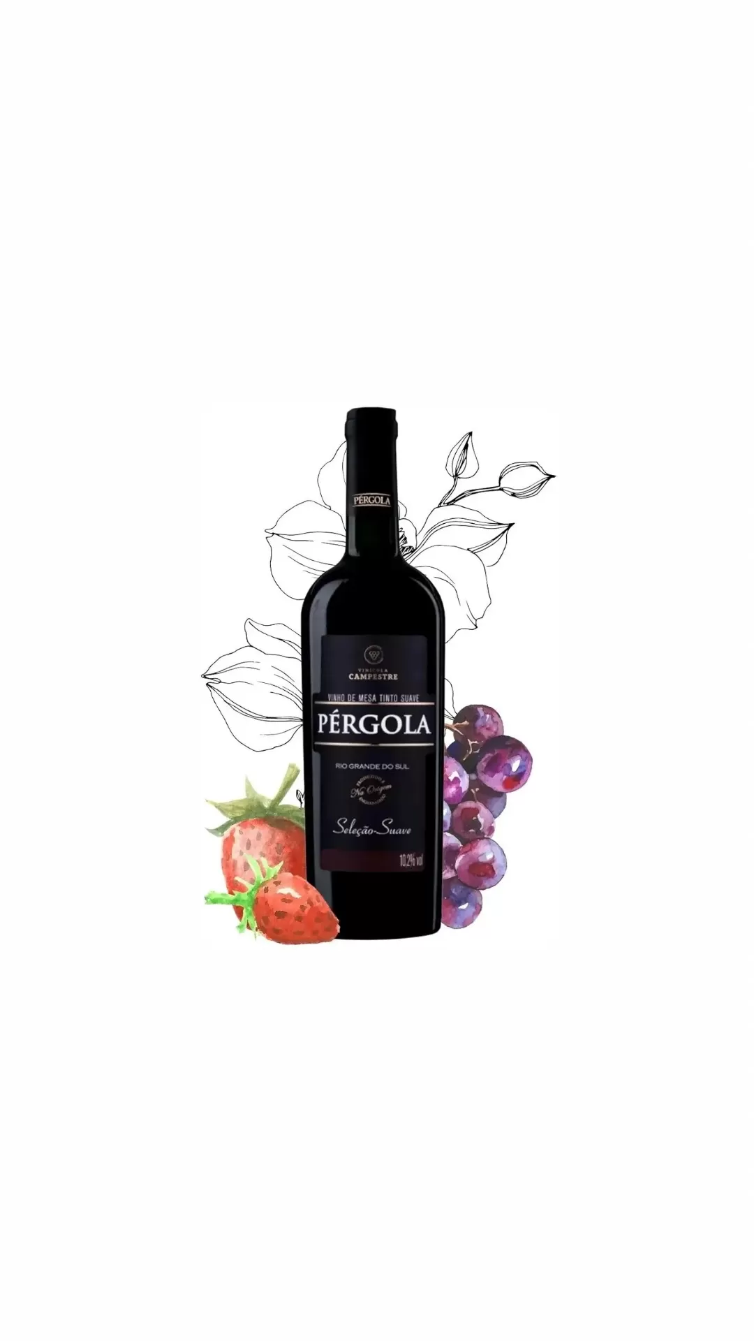 Vinho Tinto Suave Pérgola Seleção 1 Litro