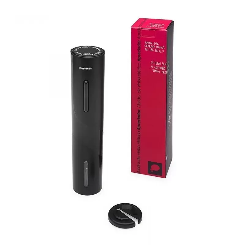 ABRIDOR DE VINHO ELÉTRICO APRECIDOR (PRETO)