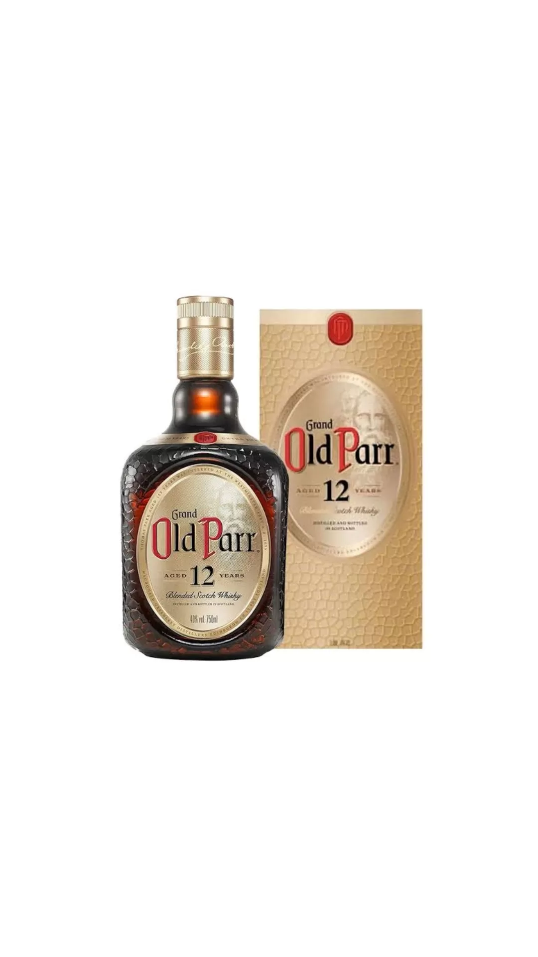 Whisky Old Parr Grand 12 anos Escocês - 1 L