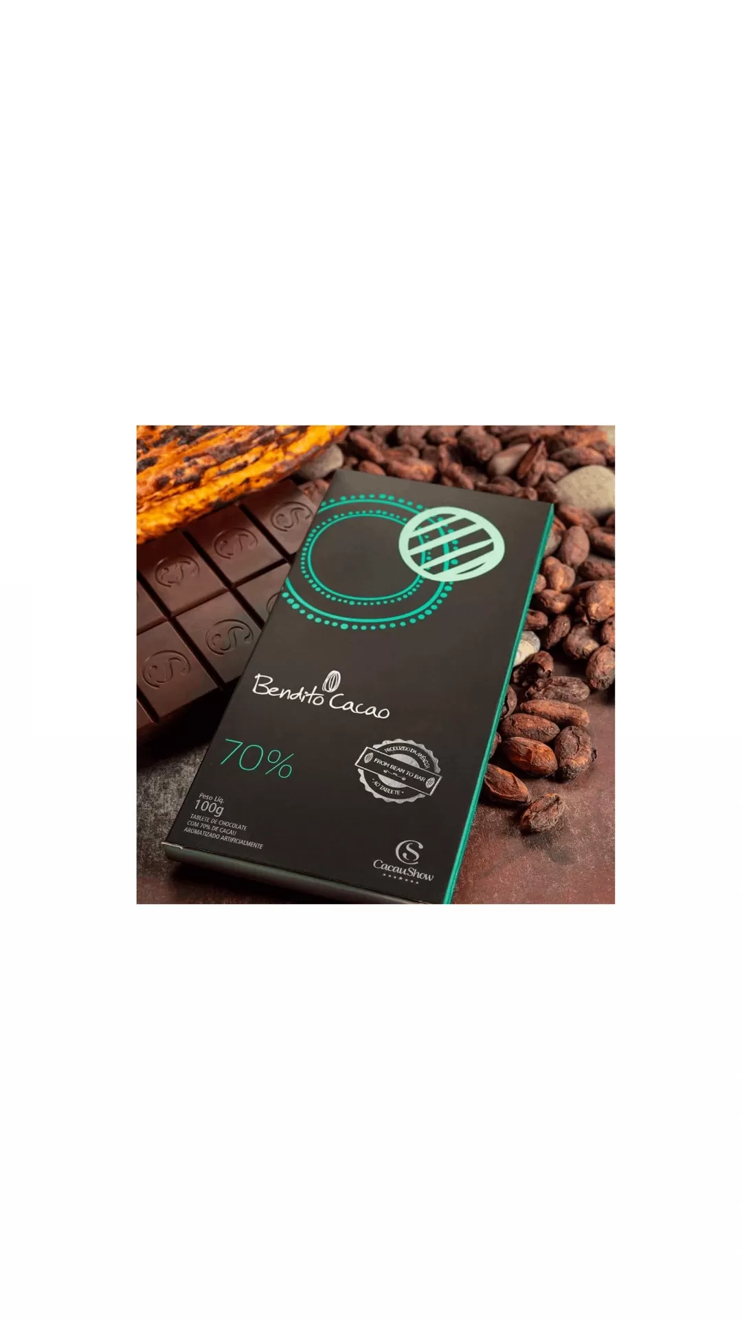 Tablete Bendito Cacao 70% Cacau 100G Cacau Show